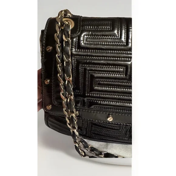Gianni Versace Quilted Patent Leather Shoulder Bag - Picture 11 of 16